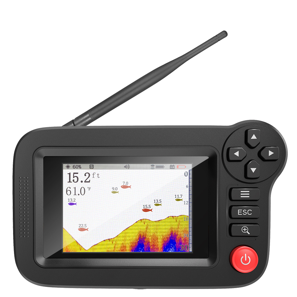 Fish Finder Portable - スマート魚群探知機 - ドック、海岸、銀行からのレクリエーション釣り用のポータブル魚群探知機と深度探知機
