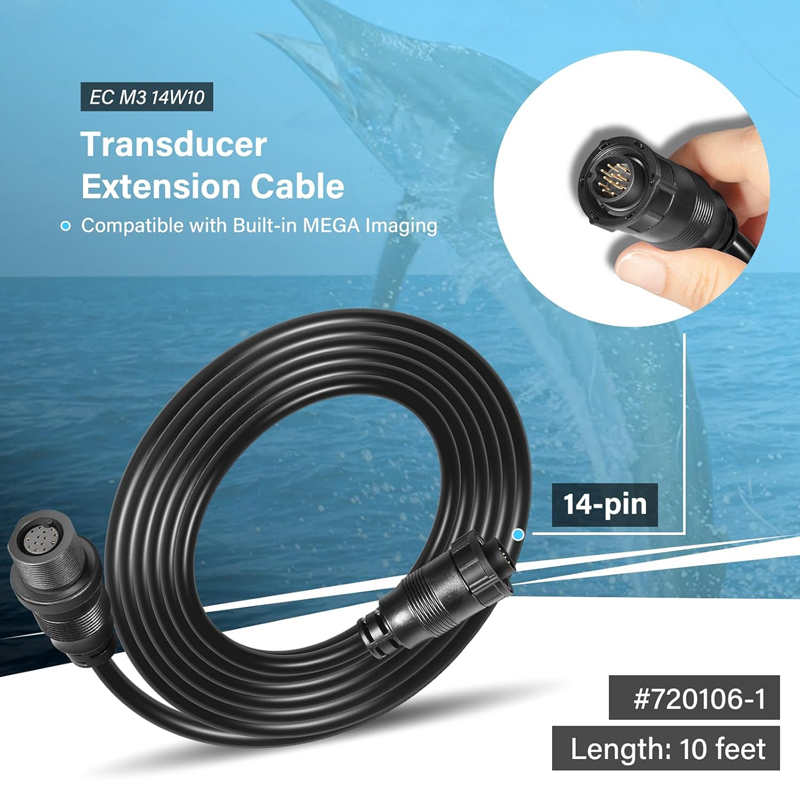 Fish Finder Cable - トランスデューサー延長ケーブル 10フィート 14ピン ハミンバード EC M3