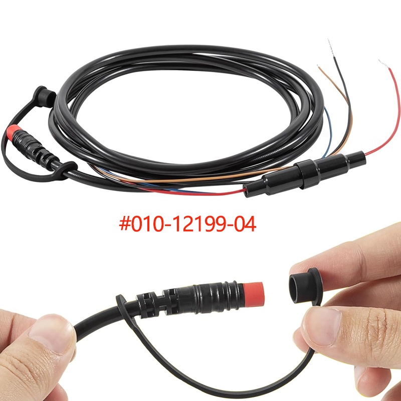 Fish Finder Cable - マリン4ピン電源ケーブル接続アダプター # 010-12199-04 エコー、ストライカープラス、ストライカービビッド、ストライカー4、魚群探知機、エコマップ用