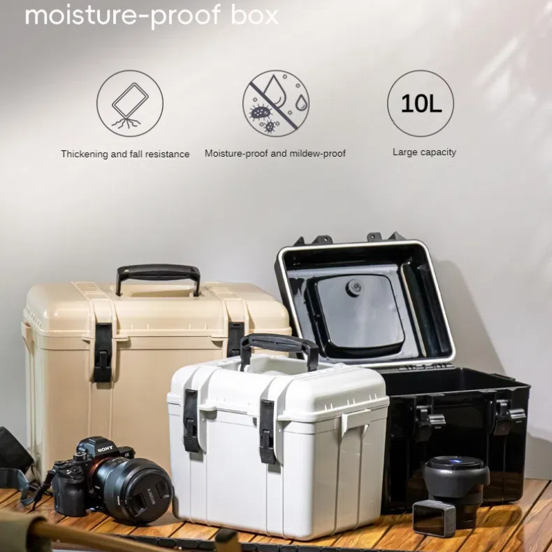 Fish Finder Case - 290x235x230mm ツールボックス多機能防湿カメラ保護収納ボックス写真撮影機器乾燥ハードケース 10L