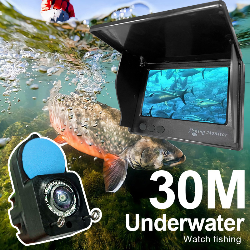 Fish Finder Portable - 水中釣りカメラ 1080P HD カメラ赤外線ライトポータブル氷釣り魚探カメラ 15 メートル