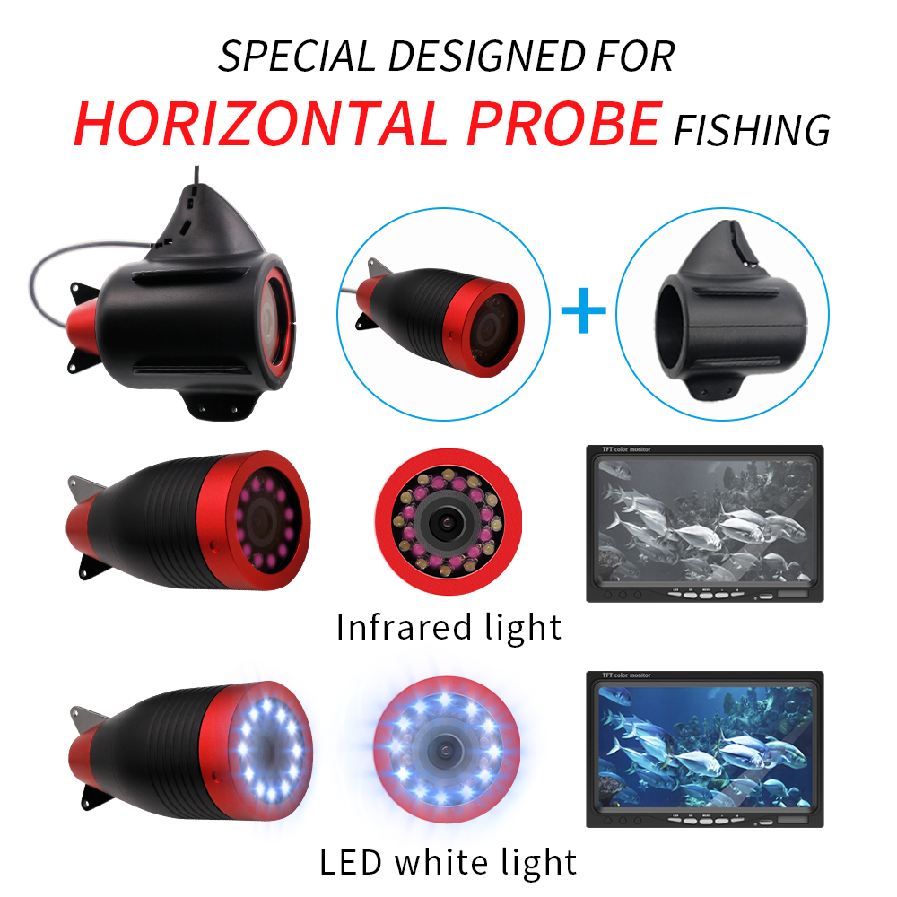 水中氷釣りカメラ、魚群探知機、LED魚群探知機、タックルアク - Fish Finder Cable のレビューと価格