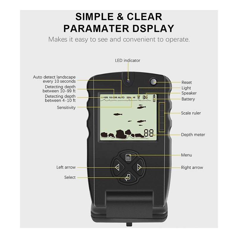 新しいポータブル魚群探知機、アイスフィッシングソナーエコーサ - Fish Finder Portable のレビューと価格