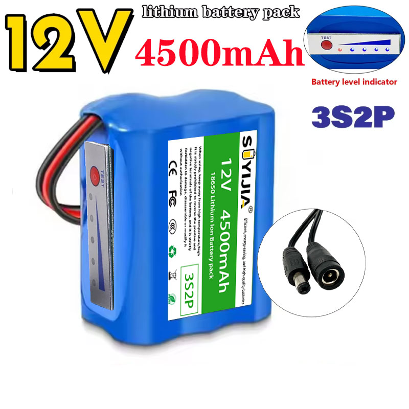 18650 リチウム電池 3s2p 12v 4500mAh  - Fish Finder Portable のレビューと価格