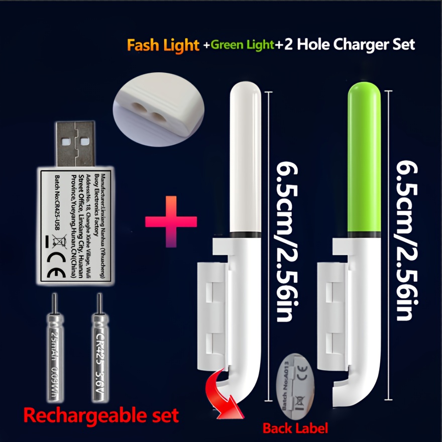 釣り用5点セット（2つのロッドティップライト+2つの充電式C - Fish Finder Charger のレビューと価格