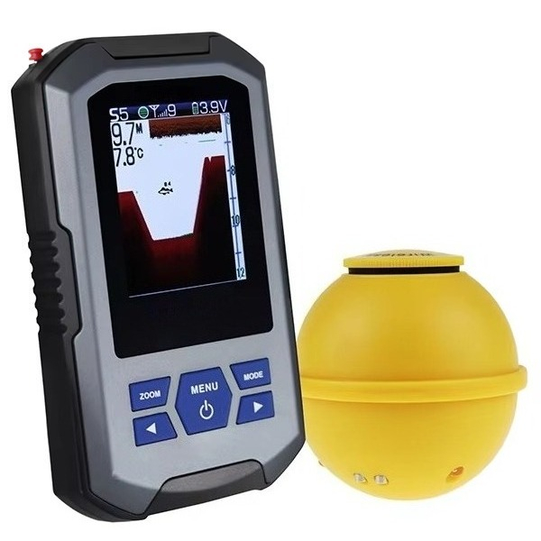 魚群探知機 ワイヤレスソナーセンサー 水深45メートル（14 - Fish Finder のレビューと価格