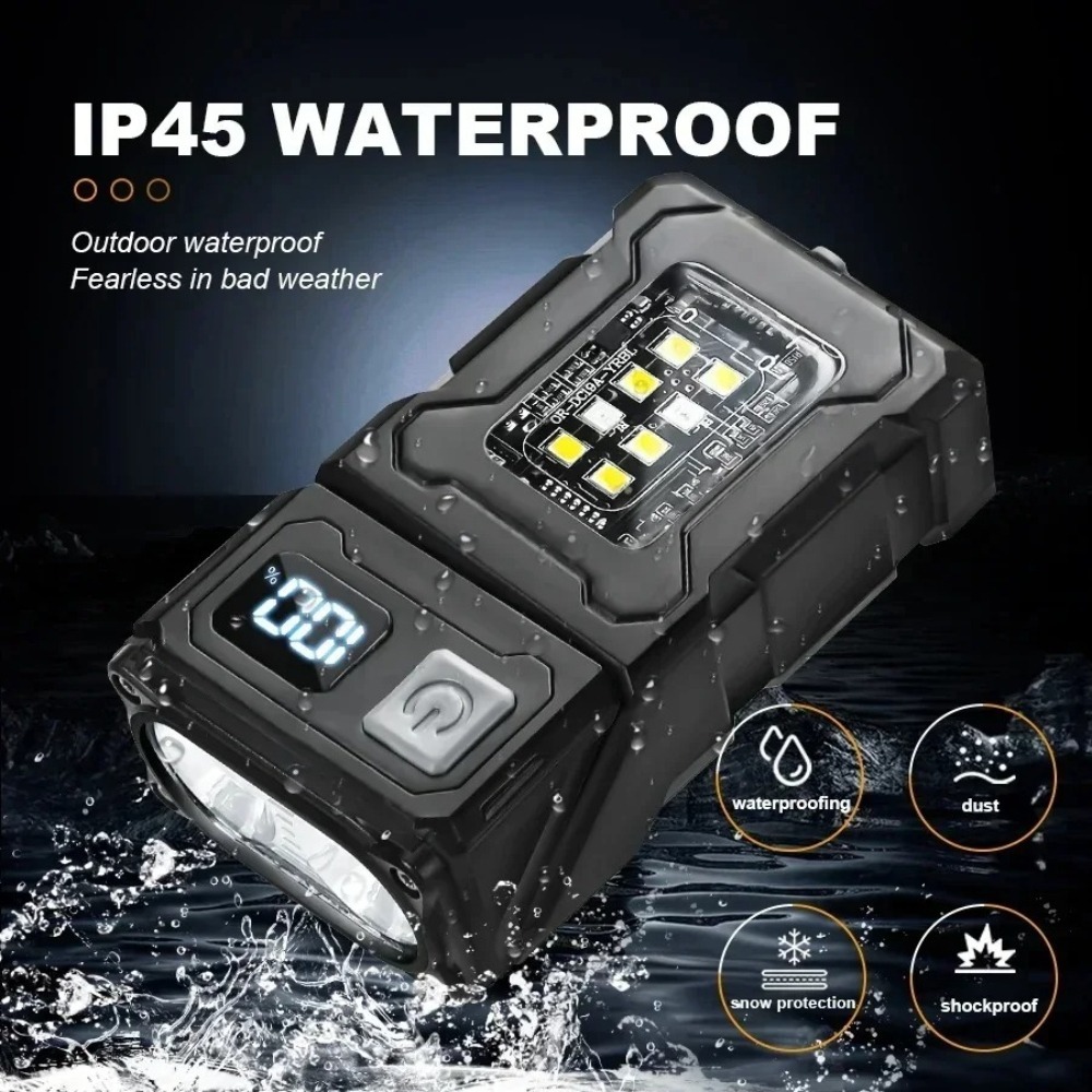 180 °   回転可能なLED懐中電灯USB充電式キーホル - Fishing Light のレビューと価格