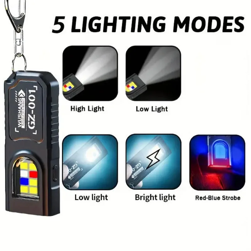 強力なミニCOB LEDキーホルダー懐中電灯、USB C充電 - Fishing Light のレビューと価格