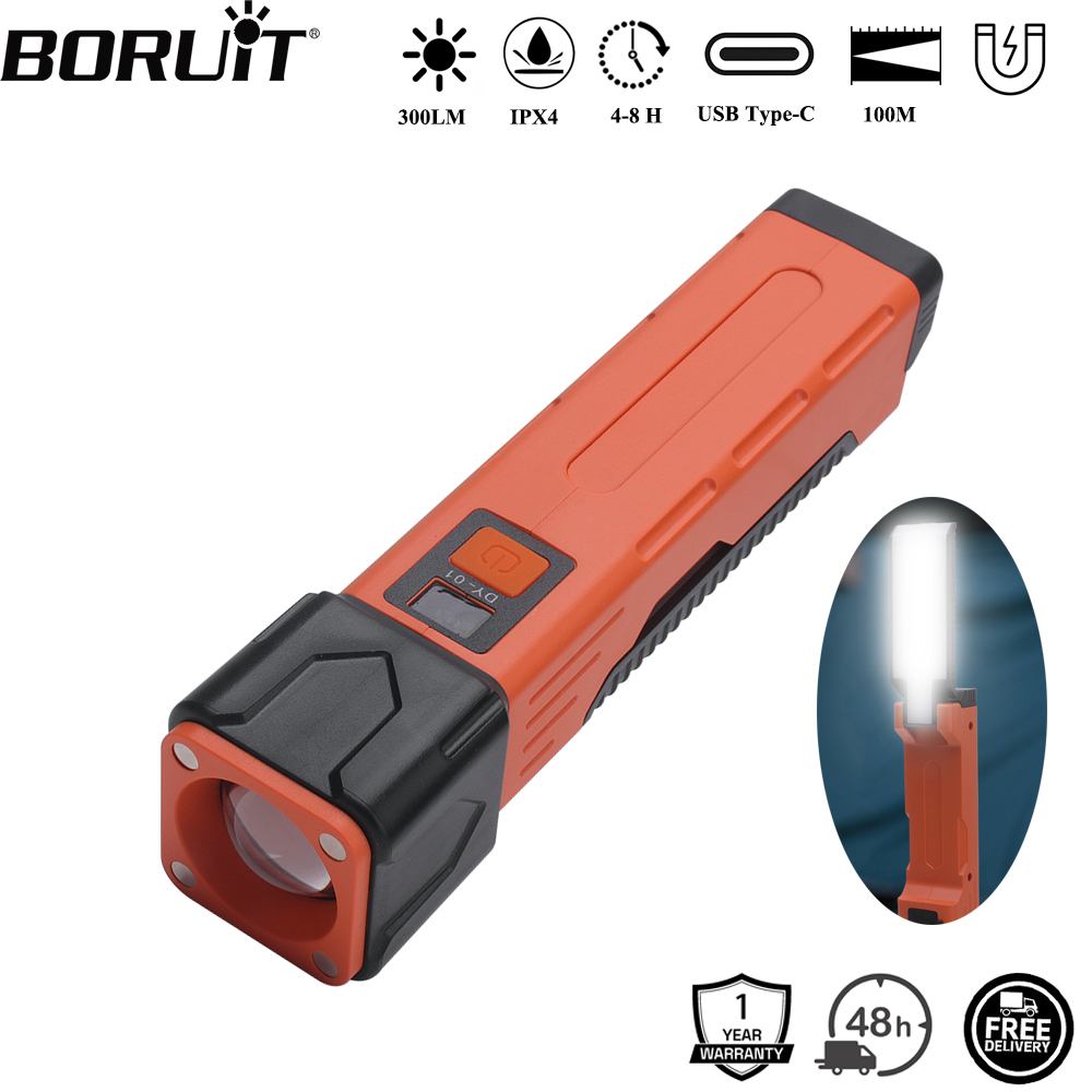 BORUiT 300LM LED 作業灯ズーム懐中電灯タイプ - Fishing Light のレビューと価格