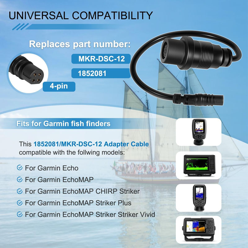 1852081 MKR-DSC-12 4ピン魚群探知機アダプ - Fish Finder Cable のレビューと価格