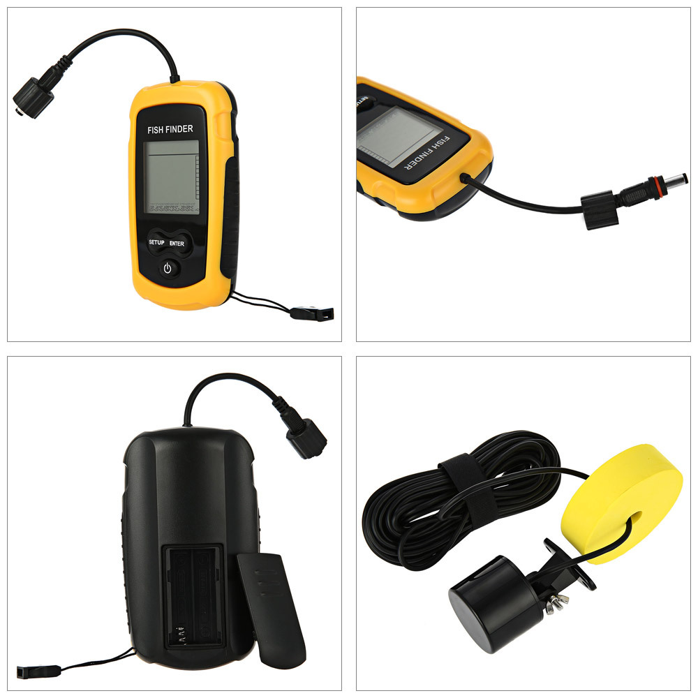 アラーム付き100Mポータブルソナー魚群探知機 ソナー範囲エ - Fish Finder Portable のレビューと価格