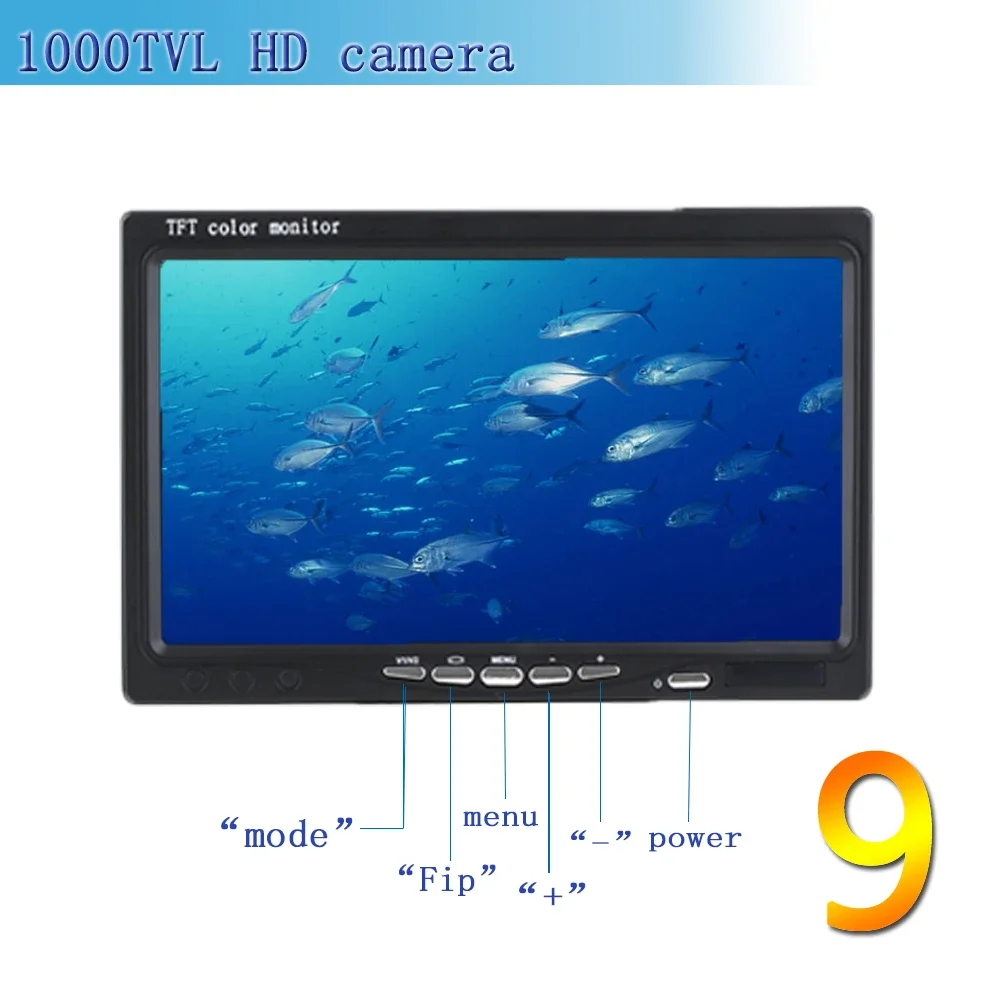 魚群探知機 F08A 9インチ水中釣りカメラ 広視野角 10 - Fishing Camera のレビューと価格