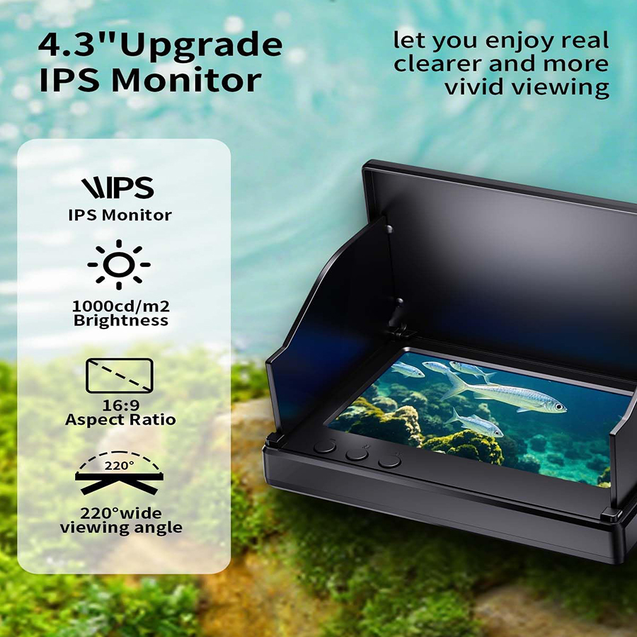 FOURQ ハンドヘルド 1080P 4.3 インチ LCD - Fish Finder Portable のレビューと価格