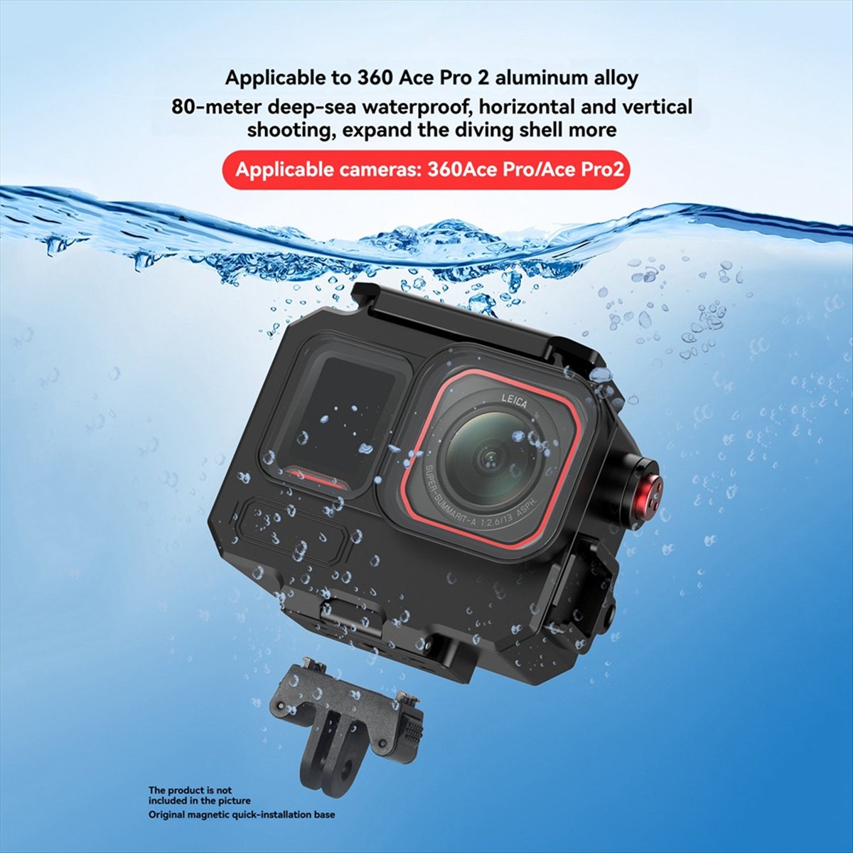 M05K 263FT/80M 防水ケース Insta360  - Underwater Camera のレビューと価格