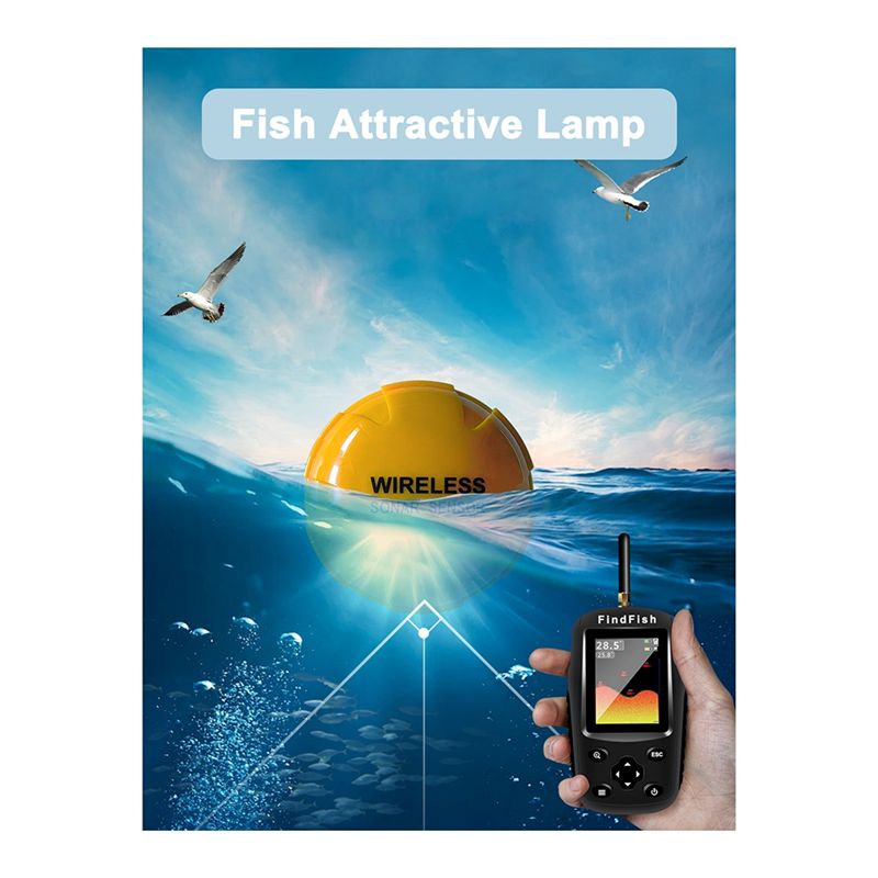 高品質スマート英語・ロシア語メニュー搭載ワイヤレスソナー携帯 - Fish Finder Portable のレビューと価格