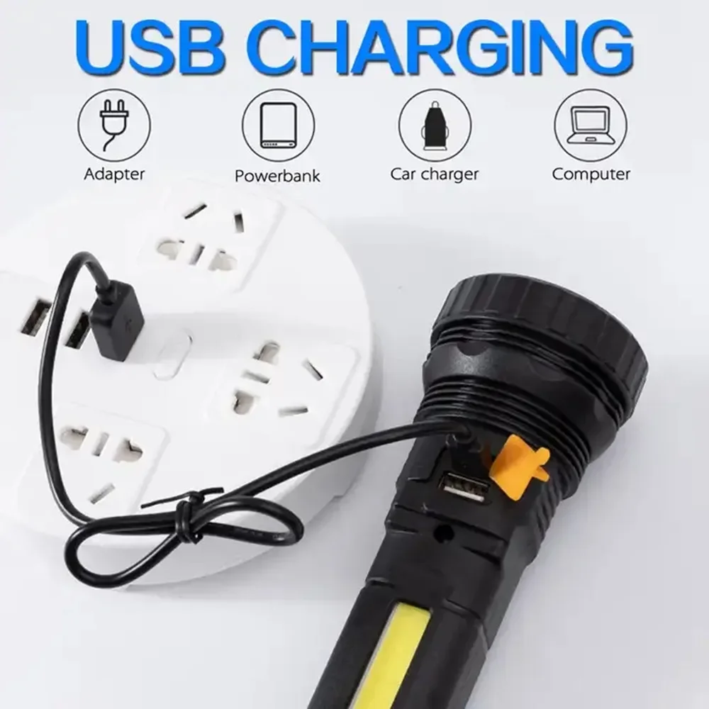 1PC 多機能ソーラー LED 懐中電灯屋外長距離トーチ緊急 - Fishing Light のレビューと価格