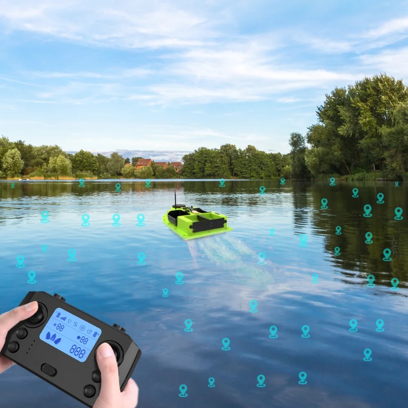D19 GPS RCベイトボート 600M 4つのホッパー  - Fishing Gps のレビューと価格