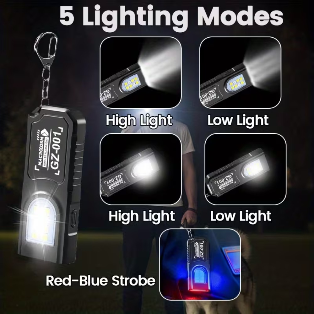 ミニ COB LED キーホルダー懐中電灯 USB 充電式ト - Fishing Light のレビューと価格